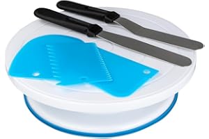 IDEEN MIT HERZ Idées avec Plateau tournant Coeur | Aide pour Le modelage, la décoration et la Peinture | Bricolage | Modélisme | Accessoires d'artisanat | Bricolage | Comprend Une raclette et Une spatule en Acier i