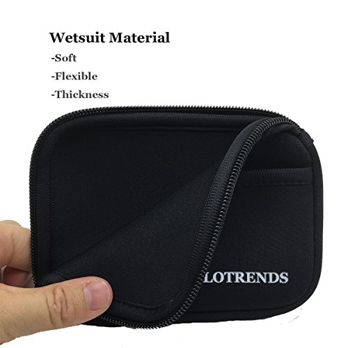 GLOTRENDS Universal Festplattentasche für 2,5 Zoll Festplatten und SSD/HDD, Hard Case erschütterungsfeste Schutzbox (Schwarz) - 4