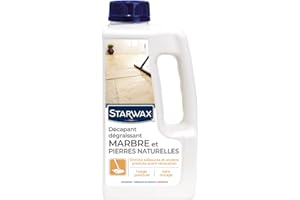 STARWAX Décapant Dégraissant pour Marbre et Pierres Naturelles - 1L - Idéal pour un Usage Ponctuel - Optimise la Brillance - Applique Facilement - Sans Rinçage