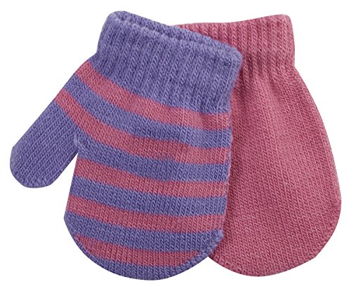 TICK TOCK Baby Girls Mittens Gloves Stripy Plain Cold Weather Winter Thermal