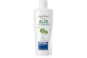 equilibra Solari, Aloe Latte Doposole Idratante, a Base di Olio di Carota, Vitamina E, Aloe Vera equilibra (40%), Doposole Idratante che Rinfresca e Riequilibra la Pelle Arrossata, 200 ml