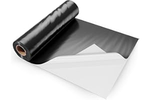 VEVOR Bâche en plastique très résistante, 0,2 mm, rouleau de bâche en polyéthylène épais, 3,05 x 30,48 m, bâche de protection peinture, pour pare-vapeur de vide sanitaire, double face noir et blanc