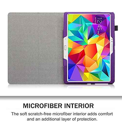 Fintie Samsung Galaxy Tab S 10.5 Hülle Case – Slim Fit Folio Kunstleder Schutzhülle Cover Tasche mit Ständerfunktion für Samsung Galaxy Tab S T800 T805 (10,5 Zoll) Tablet (mit Auto Schlaf / Wach Funktion), Violett - 7