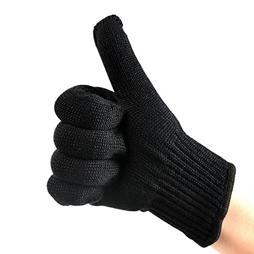 Remylady® 1 Stück Profi-Handschuh für Grill & Ofen Grillhandschuhe Ofenhandschuhe Hitzeschutzhandschuh Kochhandschuh Schwarz - 2