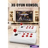 Retro Arcade Oyun Konsolu 20000+ Oyunlu &Ccedil;ift Kablosuz Kollu 4K TV Bağlantılı Tak &Ccedil;alıştır Atari