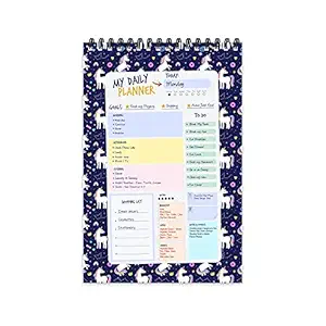 Unicorn Horse Theme Daily Planner Diary (A5 Size - 8.5