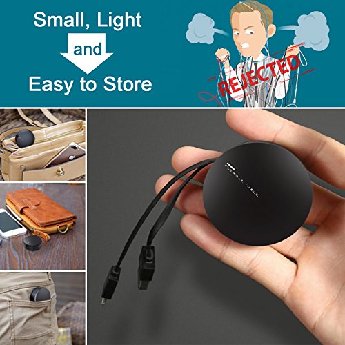 0.9M Einziehbares USB-Kabel 2 in 1 Lightning und Android Micro USB Ladekabel Datenkabel Sync Cord für Apple iPhone 7 7 Plus 6S 6S Plus 5 5S 5 C SE iPad mini Galaxy S7 Edge S6 S5 S4 S3 Note 2 3 4 5 von YONTEX - 3