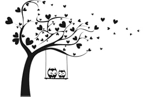 ARTISTIC SPONGE Pochoir motifs enfants, arbres, hiboux réutilisable - Format A3, A4, A5 et plus grandes tailles - Pour chambres d’enfants, Pochoir en PVC réutilisable, M size - 100 x 140 cm, 39.4 x 55.1 in