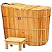 Produktbild VIOY Tanne Badewanne Badewanne Erwachsene Holz Badewanne Sauna Bad Hotel Nach Hause,Holzfarbe,L