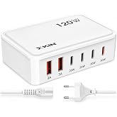 Coverzone 120W GaN Şarj İstasyonu 5 Portlu Hızlı Şarj Adapt&ouml;r&uuml; PD30W QC18W Smart Chip Teknolojili USB-A USB-C &Ccedil;oklu Şarj Ciha