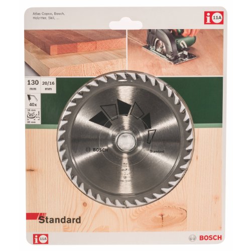 Bosch 2609256803 DIY Kreissägeblatt Basic 130 x 2.2 x 20/16,Z40 - 2