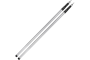 noorsk® 2 mâts de Tente en différentes Longueurs de 80-240 cm | Poteaux de Tente en Aluminium réglables pour Tente, bâche, auvent ou Tarpaulin