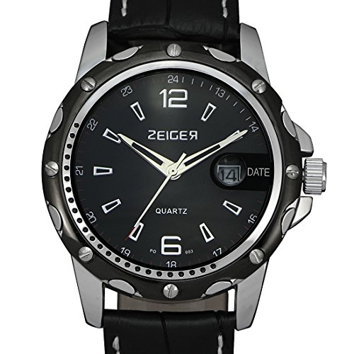 ZEIGER Herrenuhr Armbanduhr Datum Analog Quarz Herren Uhr Luxus Herrenuhr Schwarz W315 ZEIGER Herrenuhr Armbanduhr Datum Analog Quarz Herren Uhr Luxus Herrenuhr Schwarz W315