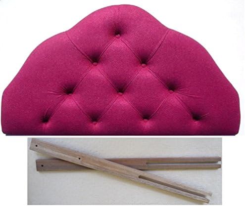 Save on Goods 2ft6 dark maroon/burgundy small single velour upholstered headboard bed head end board.
