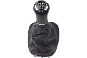 Hacreyatu Pomo de palanca de cambios cromado de 5/6 velocidades para Opel Corsa D 2006 2007 2008 2009 2010-2014 (Set, R5 velocidades)