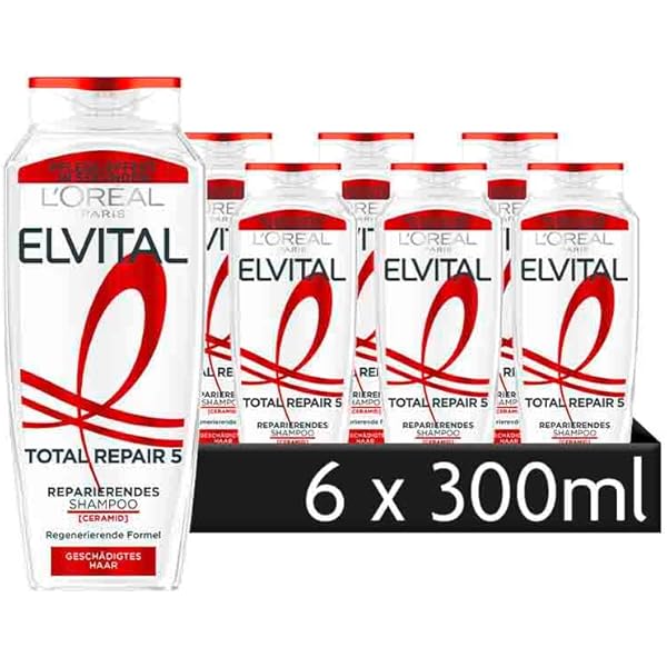 L'Oréal Paris Elvive Total Repair 5 Intensiv-Spülung – 3x180 Ml, Für Geschädigtes Haar, Ohne Einwirkzeit