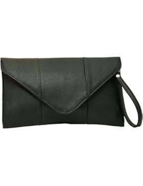 Vain Secrets© Abendtasche Umschlag Clutch mit Schulterriemen in 3 Farben