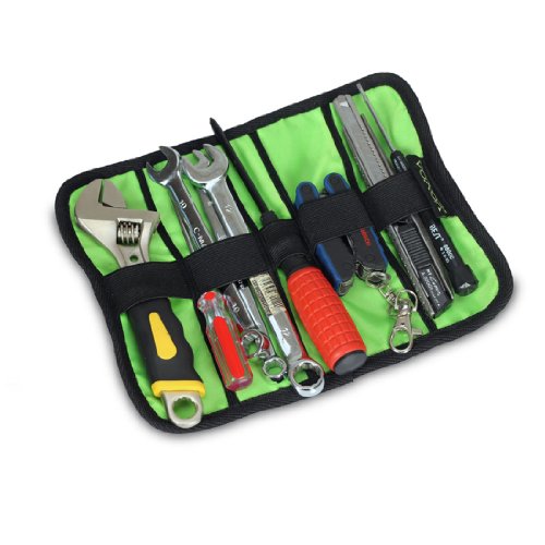 BUBM Wrap Universaltasche Tasche für Zubehör wie Kabel und Stift Organisator (Klein, Schwarz) - 5