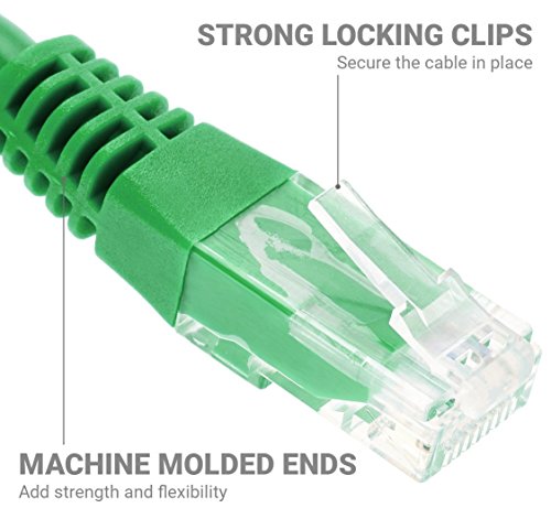 GizzmoHeaven 10M Grün Cat5e LAN Kabel RJ45 Patchkabel Cat 5 Enhanced Ethernet Netzwerkkabel für Router Modem Switch 1000 Mbit/s UTP RJ-45 – 10 Meter – Grün - 3