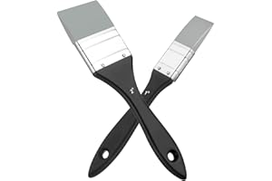 DSLSQD 2 Pieces Silicone Paint Brush Color Shapers for Painting Pointed Edged Solid Flat Paint Brush Flexible Acrylic and Water Based Painting Tool Color Shaper Tool (1inch, 2inch)