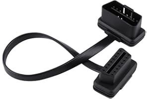 EVGATSAUTO Kabel OBD2, Car Auto 16-pinowy męski na żeński przedłużacz kabla OBD2 Adapter diagnostyczny (30 cm)