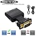 Produktbild Lemorele HDMI zu VGA Adapter 1080P 60Hz HDMI Buchse auf VGA Stecker mit Audio für PC,Laptop,Netflix,Chromecast,TV-Box,PS3,PS4,Monitor,TV,Projektor(Audio und USB Kabel im Lieferumfang enthalten)