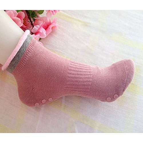 DAS Leben Yoga-Socken mit Gummipunkte gegen Rutsch von Baumwolle für Damen (4 Paare) size: 35-38 - 5