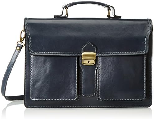 Design Bag B Italian Leather Business Bag Work Bag Messenger Briefcase Teacher Bag Laptop Bag Unisex – Choice of Colours – 40 x 30 x 14 cm (W x H x D)