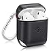Produktbild Fintie AirPods Schutzhülle - Premium Echtleder Handgefertigt Stoßfeste Schutzhülle Tasche mit Metallschließe für Apple Airpods Aufladen Case, Schwarz(Echtleder)
