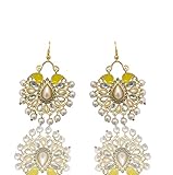 Material: aleación, color: azul, rosa, oro, perla, piedras: Kundan.