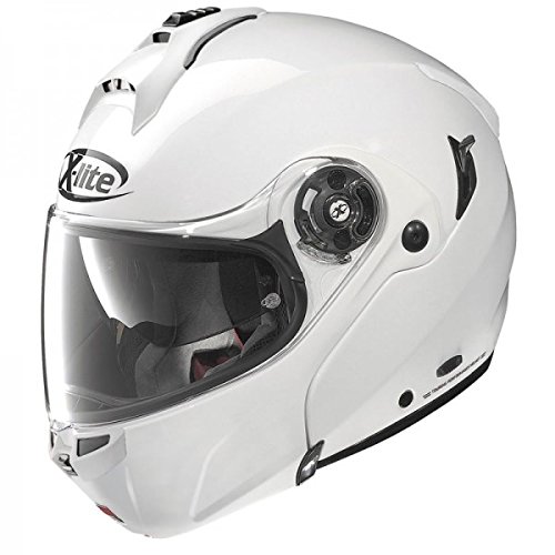 Casco de Moto X-Lite X-1004 modular de fibra M ELEGANCE N-COM METAL WH