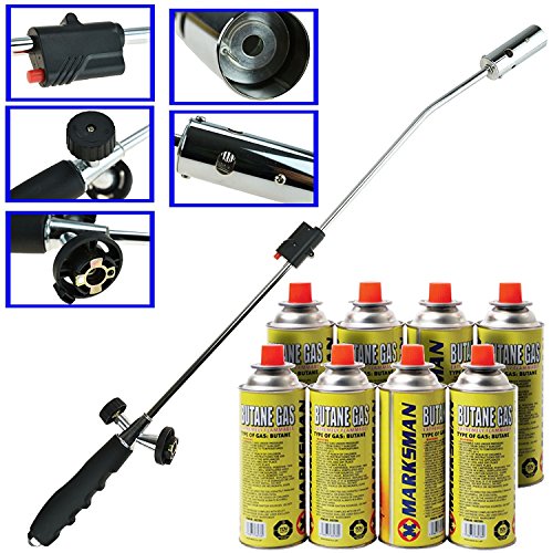 spécifications ASAB Désherbeur thermique avec cartouches de butane, Weed Burner+ 8 Canisters
