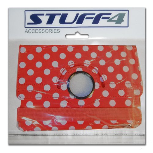Galaxy Tab 3 Hülle Case für Galaxy Tab 3 7.0 (T210 / T211) – Rot & Weiß Polka Dot PU Leder Smart Case mit 360 ° drehen Swivel Aktion für Hoch-und Querformat mit Free Screen Protector & Stylus Touch Pen by Stuff4 ® - 2