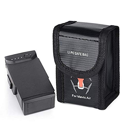 Preisvergleich Produktbild shangjunol Eine Packung(s) Hitzebeständige Explosionsgeschützte LiPo Akku Schutztasche bewegliche Schwarze Aufbewahrungstasche für DJI Mavic Air