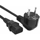 1,5 metre Pc G&uuml;&ccedil; Kablosu | 3x1.0mm&sup2; | C13 &ndash; Erkek Topraklı Fiş | 220V | Bilgisayar &ndash; Monit&ouml;r Uyumu