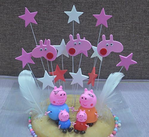 Peppa Pig Family Construction Figure Pack Set of 4 figures and a set of stars