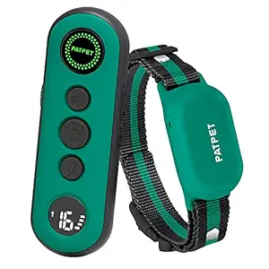 PATPET Shock Collar for Dogs - Waterproof Rechargeable Dog Electric Training Collar with Remote for Small Medium Large Dogs (8-120 lbs), 3 Safe Training Modes Up to 3000Ft Control