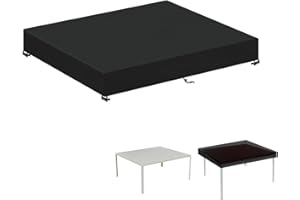 LAMUNI Garden Table Cover Patio Table Top Cover, Outdoor Patio Furniture Covers Waterproof Garden Tabletop Covers Windproof Anti-UV Outdoor Garden Table Cover, 120x90x15cm