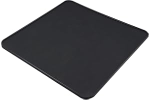 CREEPYPARTY Tappetino Caffè in Silicone per Pressino e Portafiltro, Spesso Gomma Morbida Tappetino, Accessori per Macchine da Caffè (Nero)