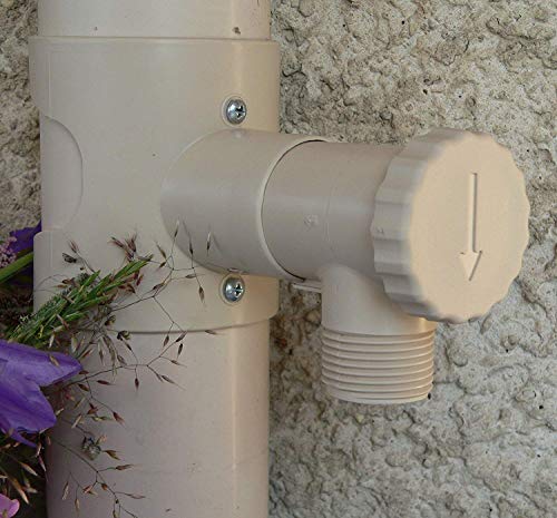 Capt'eau - Juego de recogedor de agua de lluvia para conductos circulares (arable) y filtro.