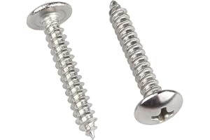 ORANXIN M4 x 30mm 40 Pcs Testa rotonda Viti per legno 304 Acciaio inossidabile Croce Fungo Testa Coda a punta Viti autofilettanti