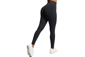 JTSONN Scrunch Butt Leggings Damhögmidjade sportbyxor Långa Booty Lifting Yogabyxor Push Up Gym Sportbyxor Sömlösa löparbyxor