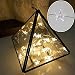 Produktbild Big-Mountain 30 LED Vorhang Pentagram Lichter, Stern Vorhang Lichterkette, String Flashing Pentagram Batterie, Hochzeit Arrangement Party Geburtstag Weihnachtsdekoration (Gelb)
