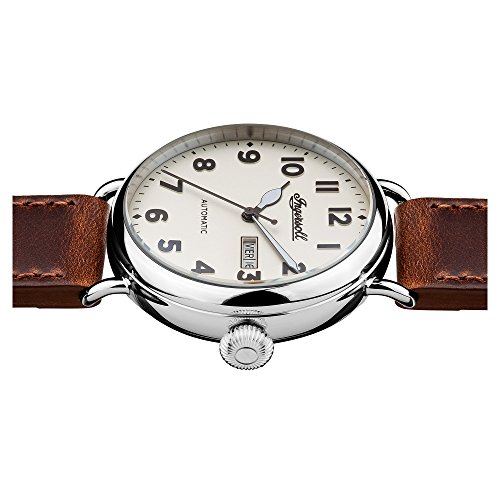 Ingersoll Herren Analog Automatik Uhr mit Leder Armband I03402