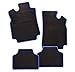 Produktbild CarFashion 243605 Calypso Blau B02 | Auto Fussmatte in schwarz | Automatten | schwarzer Trittschutz | blaue Hochglanz Kettelung | Auto Fussmatten Set ohne Mattenhalter