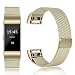 Produktbild Tobfit Armband für Fitbit Charge 2 Ersatz Milanese Edelstahl Armband für Fitbit Charge 2 (*Retro - Gold, Small)