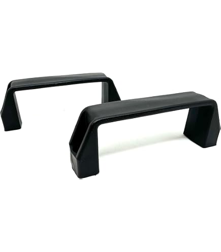 Set Di 6 Maniglie Incassate In Plastica Nera 31x88 Mm Per Cucine, Armadi E Cassetti, Facili Da Montare