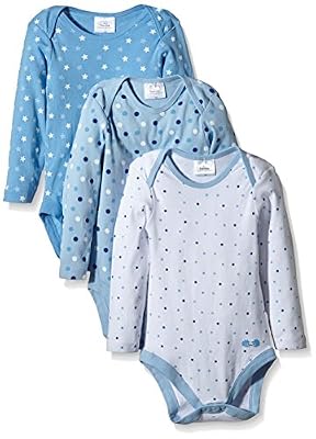 Twins - Body J, Langarm - 3er-Pack - Body - Bébé garçon - Multicolore (hellblau 112) - 1 mois