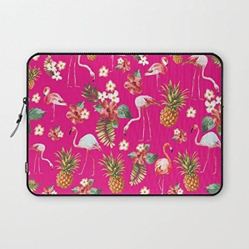 Longdong 13 Inches Tropical Flamingo Computer Case Bag Slim Waterproof Neoprene Laptop Sleeve for MacBook Pro / Laptops / Notebook