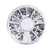 eBoot Silver Nail Art Decorations Nail Stones in 12 Different Shapes and Sizes, 1200 Pieces